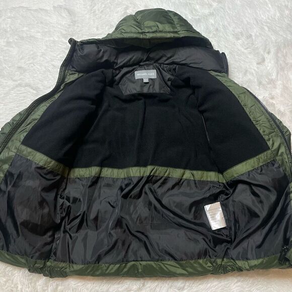 Michael Kors Puffy Coat Jacket Army Green Teen Boys Size 18/20 - Picture 4 of 8